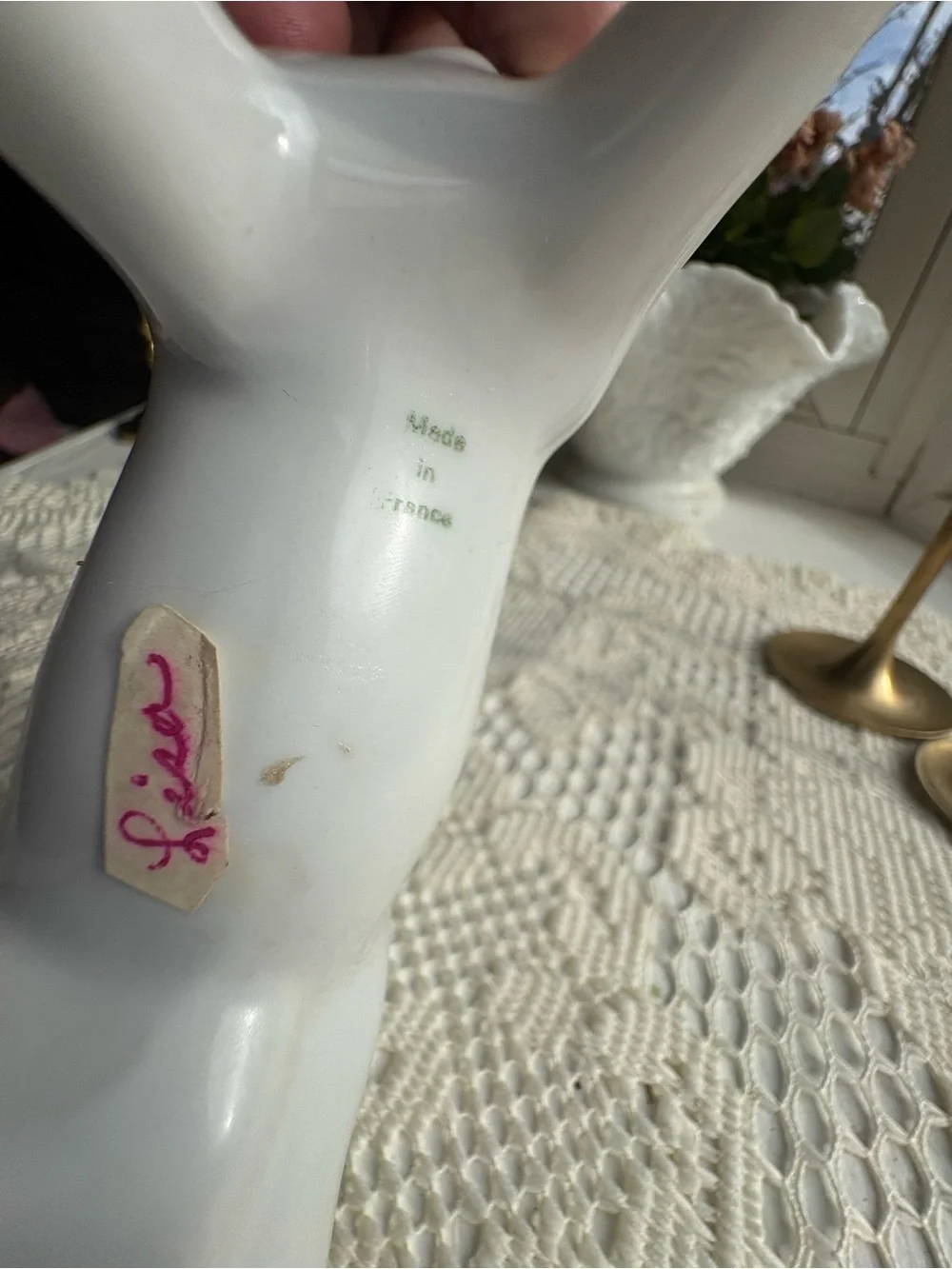 White Ceramic Cow Creamer